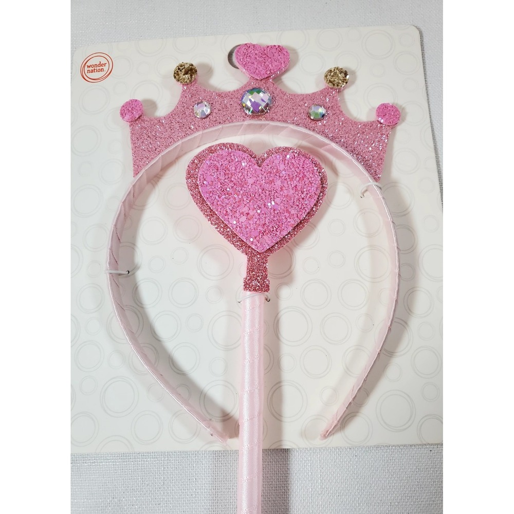 NEW Princess Dress Up Costume Party Accessories Gift Set For Kids (Tiara & Wand)